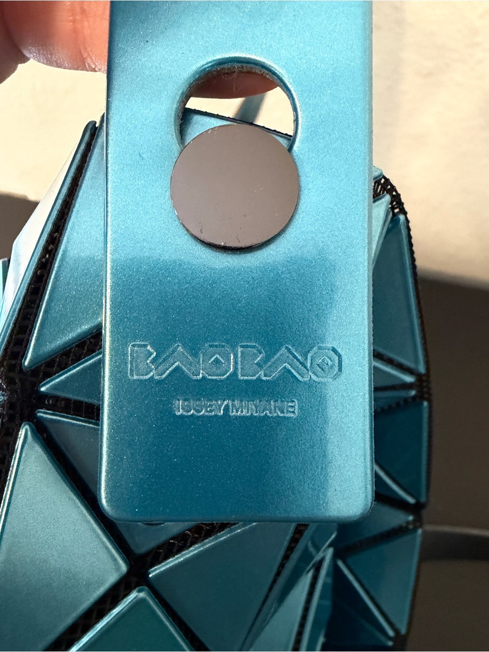 Issey Miyake Bao Bao Metallic Teal Geometric Tote - Picture 9 of 10